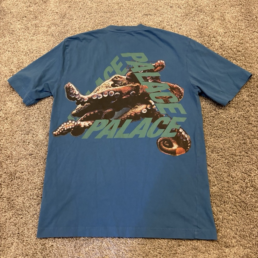 Palace Octopus T Shirt Grey blue Mens Size Small 100% Authentic Rare REAL